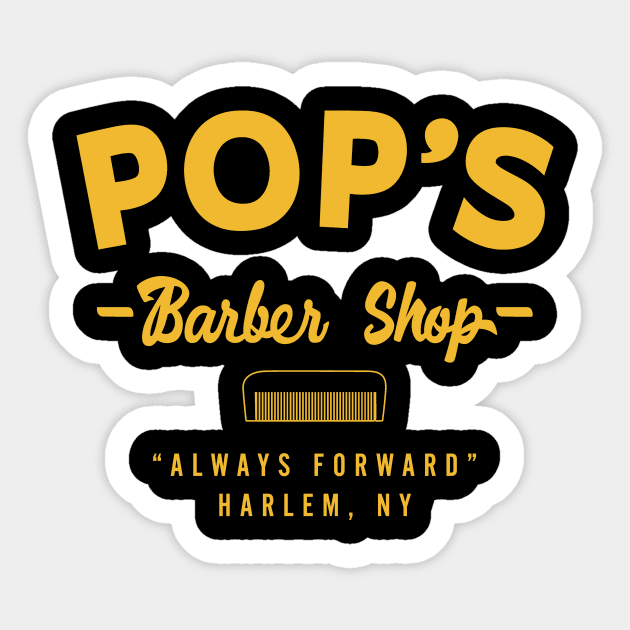 Pop's Barber Shop Sticker by BlackActionTeesOnDemand